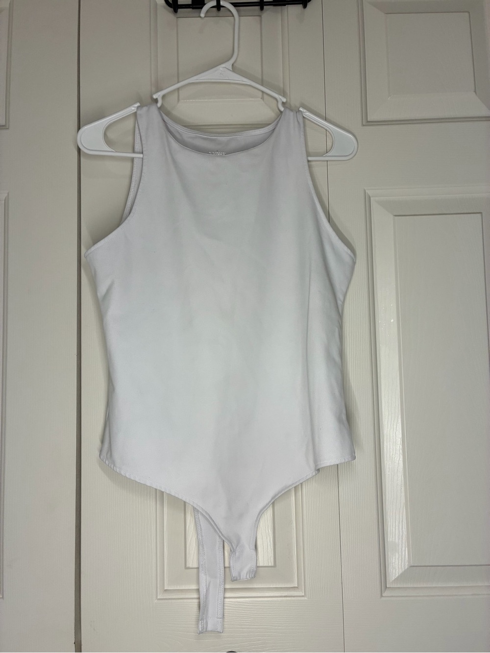 White Womens XL Stretchy Bodysuit